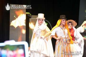 Lorena Aguilera se alza en Telde con el título de Belleza Gay Canarias 2018 (Foto Francisco Javier Santana)